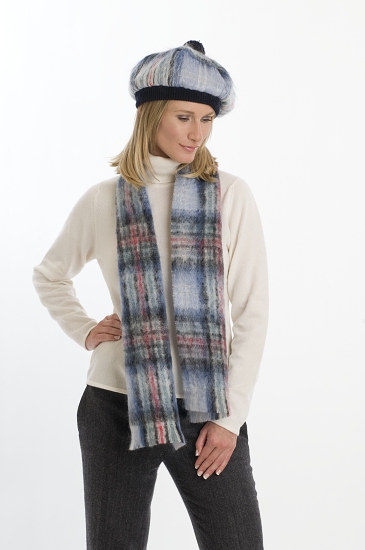 Diana Memorial Tartan Mohair Tam and Scarf Set - Click Image to Close