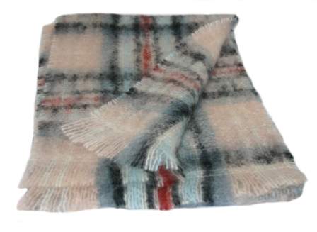 Diana Memorial Rose Tartan Mohair Scarf - Click Image to Close