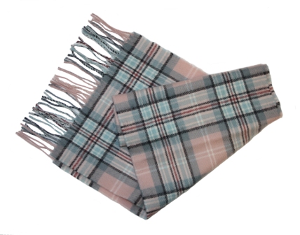 Diana Memorial Rose Tartan Lambswool Scarf - Click Image to Close